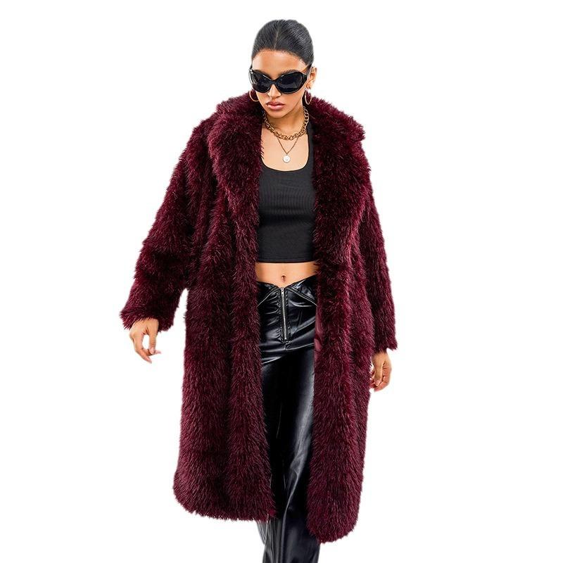 European and American women's fashionable fur jacket Snow Fox extended fur coat women's winter