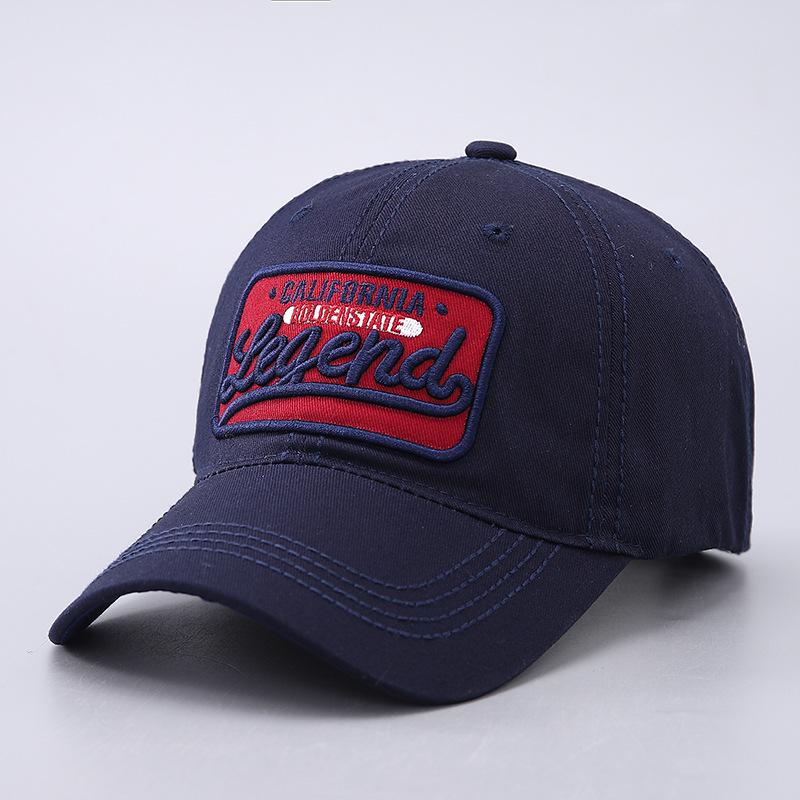 

3D letter embroidered baseball cap, all cotton LEGEND washed curved brim hat, suitable for outdoor sports and sun protection Adjustable