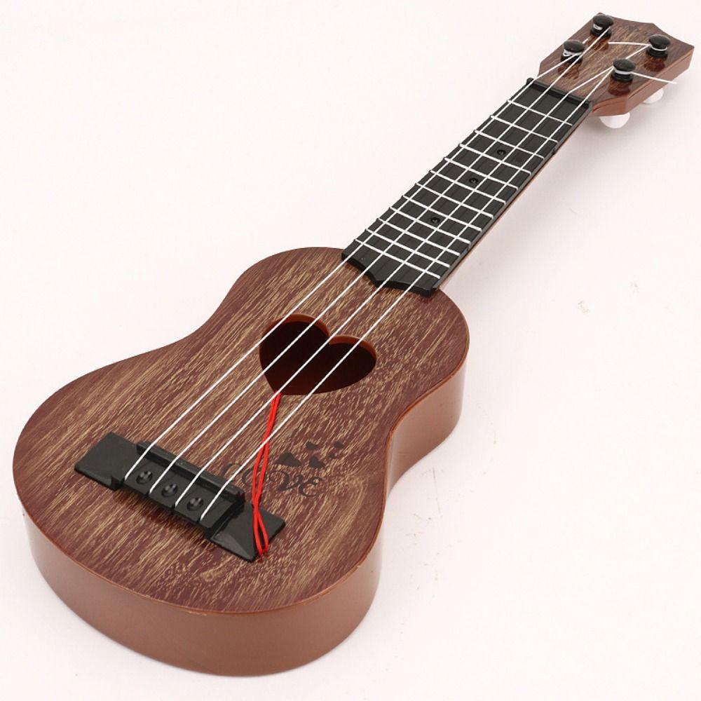 4 Strings Ukulele Musical Instrument Yukrili Adjustable String Knob Simulation Ukulele Playable Classical Small Guitar