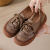 Fashion New autumn tied up flats woman genuine leather moccasins shoes for women luxury comfort flats oxfords shoes ladies casual loafer