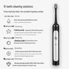 Byer G201 Sonic Rechargeable Electric Toothbrush with 6 Brush Heads and Travel Case CN plug (adapter included)