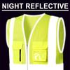 High Visibility Mesh Safety Reflective Vest with Pockets and Zipper Meets ANSI/ISEA Standards