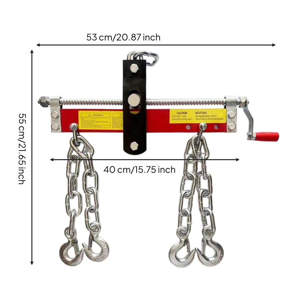 Engine Balancing Bar Adjustable Leveler with Chains Heavy Duty for Diyers
