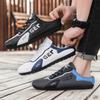 Men's Fashion Flats Slippers Breathable Slip On Shoes Casual Comfortable Shoes Section Baotou Half Slippers