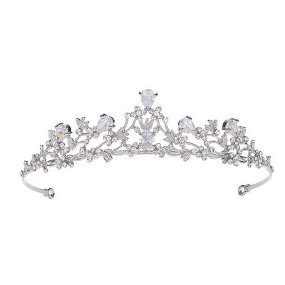 Couronne de Mariage Couronne de Mariée Coréenne Exquise Décoration en Zirconium Accessoires de Cheveux pour Robe de Mariée