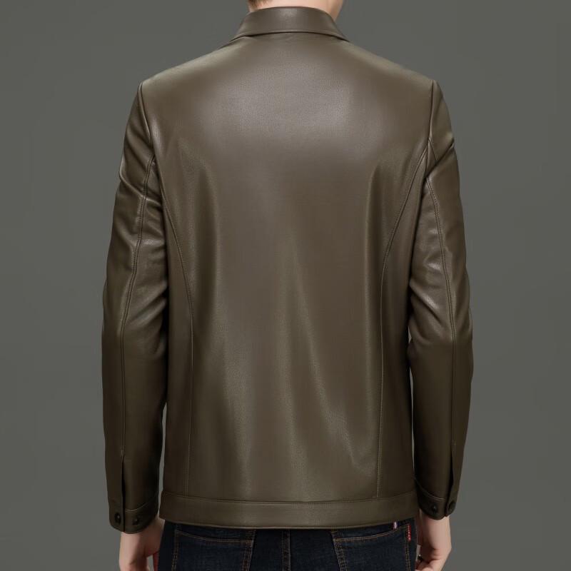 Men's Casual Lapel Faux Leather Jacket