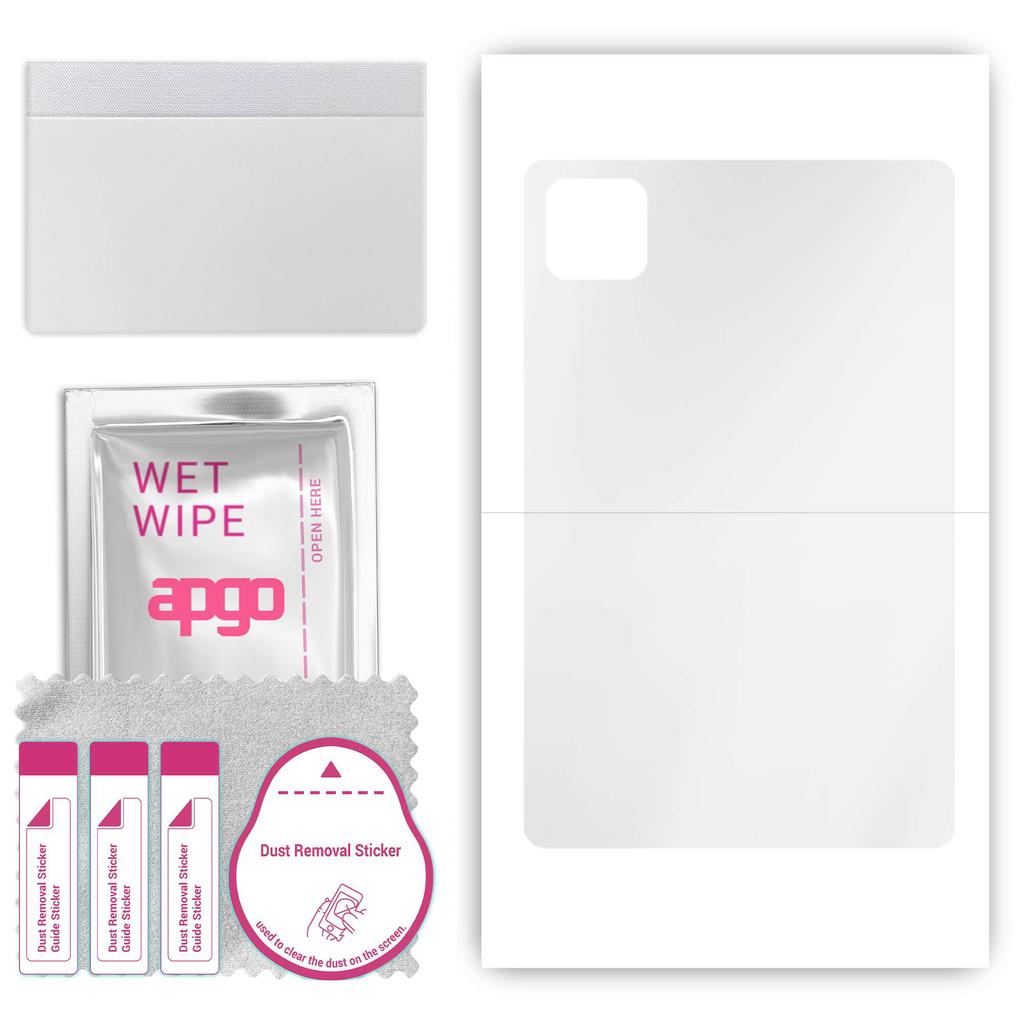 apgo Ultra Clear Protective Skin Sticker for the Back Compatible with Doogee T10S, Wrap Film, Hydrogel Film, Flexible, Soft TPU with Positioning Layer