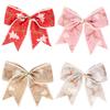 Beautiful Red Bows for Christmas For Tree 6Pcs 5 5 Inch Decoration Option