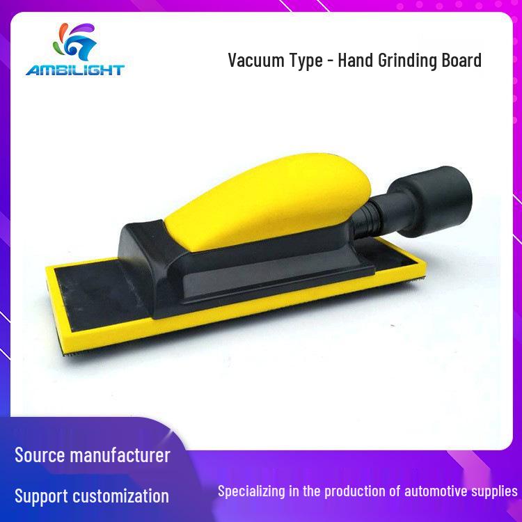 Canjie Car Paint Sanding & Polishing Block - Dust-Removing Rectangular Curved Hand Sander with Vacuuming.