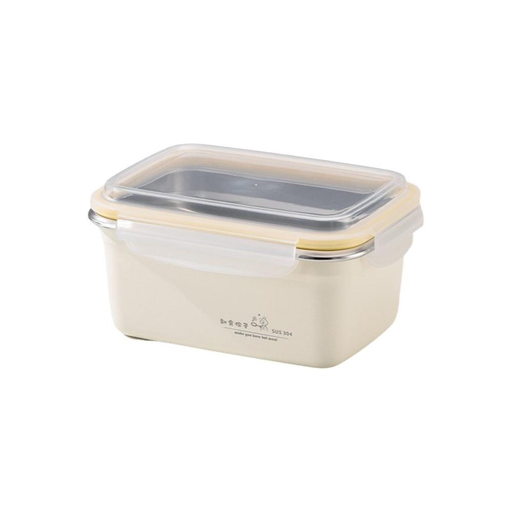 Square Stainless Steel Lunch Box Airtight Fridge Food Box Multi-Purpose Air Exhaust Crisper  Picnic