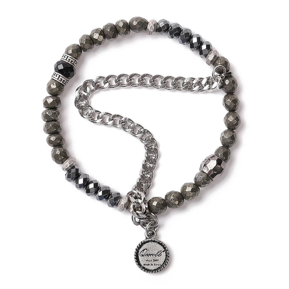 Qoocobb Pyrite Chain Gemstone Bracelet Gemstone Chain-06