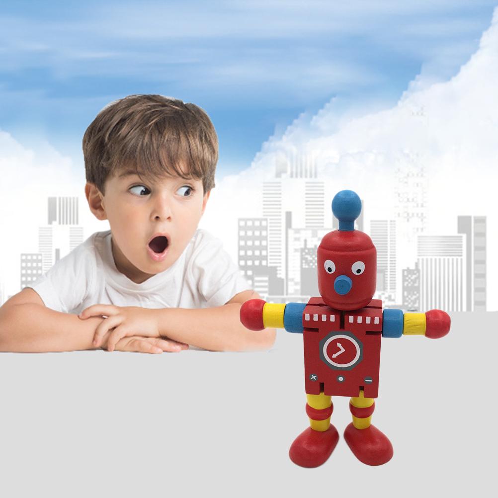 Holz Walnuss Marionetten Roboter Actionfiguren Flexible Gelenke Roboter Geschenk für Kinder