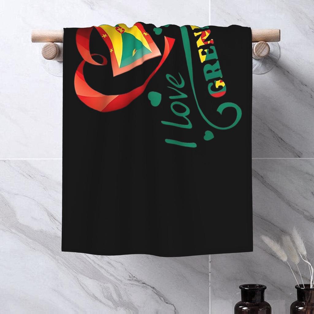 Jour de l'indépendance de la Grenade Serviette douce pour le visage Séchage rapide Piscine Bain Serviettes en coton Absorbant Rapide