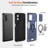 Moto E13 Shockproof Armor Case For Motorola Moto E13 With Car Magnetic Ring Holder Wireless Charging Phone Cover MOTO E13 Cases