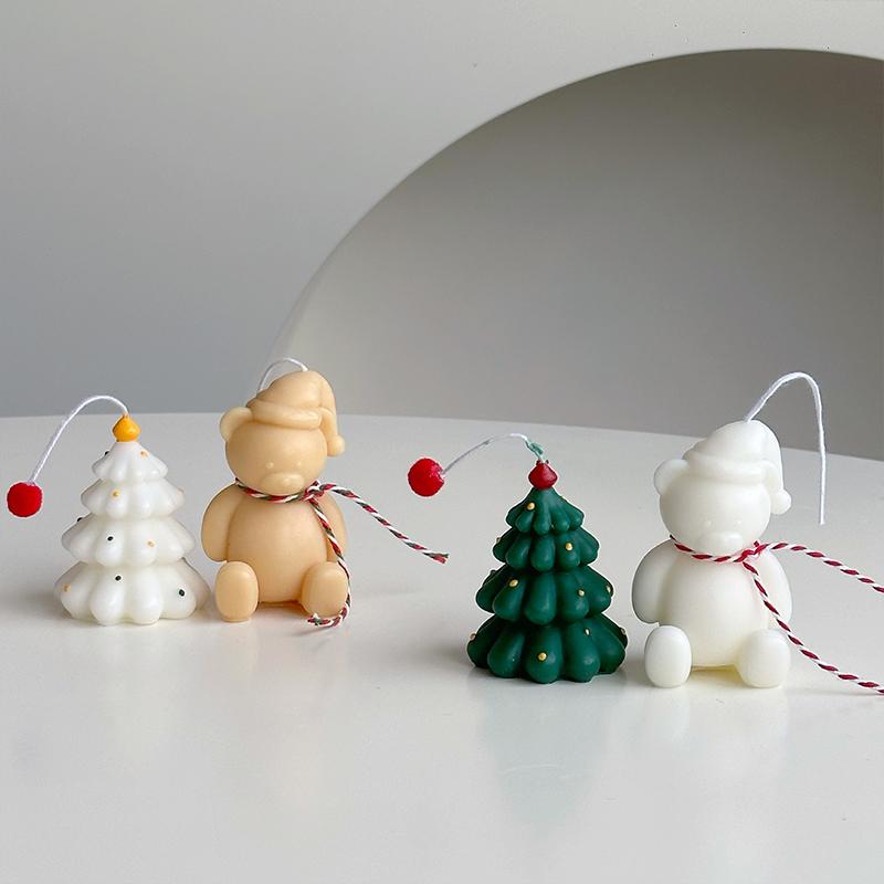 Creative Christmas Tree Candles Wedding Decorative Candle Atmosphere Decoration Birthday Christmas Party Supplies 2025 New Year