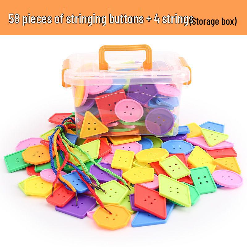 

Игрушки ручной работы с пуговицами и бисером для развития моторики младенцев