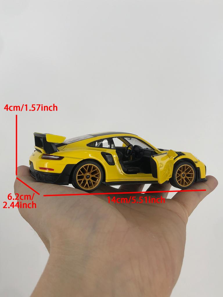 CCA 1:32 Porsche 911 GT2 RS Modellauto, Zinklegierung Metallornament, Sammlergeschenkauto