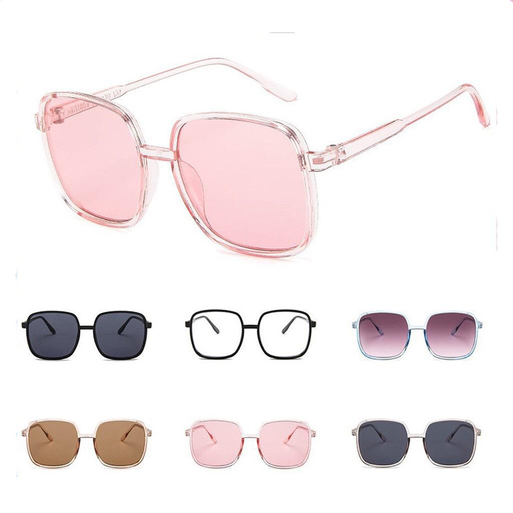 Trendy Large-Frame Fashion Sunglasses, Square Sunglasses, Simple Glasses For Women'S Street Photography