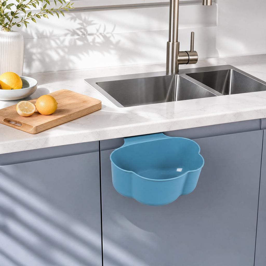 Cloud Shaped Kitchen Wall Mounted Trash Bin Plastic Waste Container Hanging Garbage Can for Small Spaces