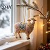 Holiday Atmosphere Enhancement Ornament 2D Acrylic Goat Christmas Ornament, Cute Animal Sheep Hanging Decor for Elegant Home Party Decoration