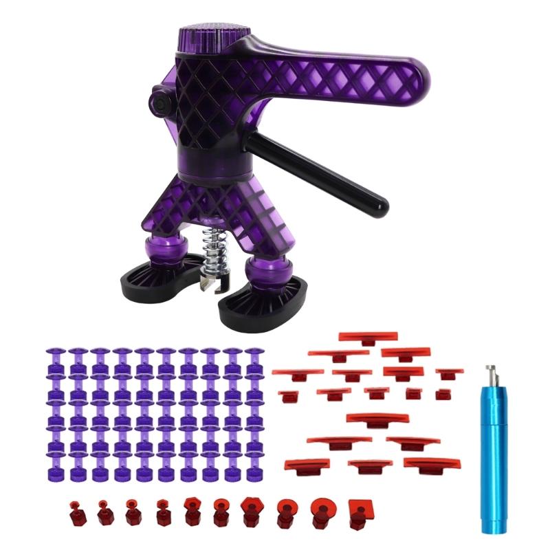 Mehrzweck-Dellenzieher-Set für Autos, Karosserie-Reparatur ohne Lackierung, komplettes Werkzeug, Heber, verstellbarer Griff, Motorrad, Universal