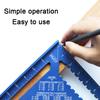 New 7Inch Triangle Ruler Measurement Tool Aluminium Alloy Carpenter Tools Inch Metric Angle Ruler Speed Square Woodworking Tools