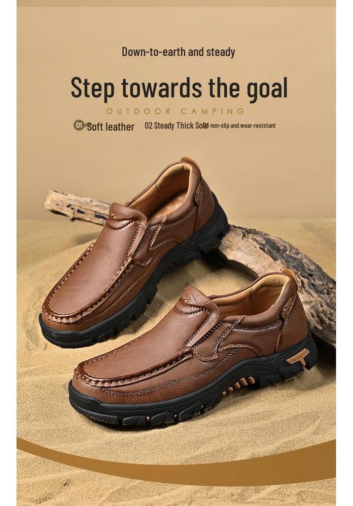 Men's Slip-On Loafers: New Spring Leather Hiking Shoes Collection