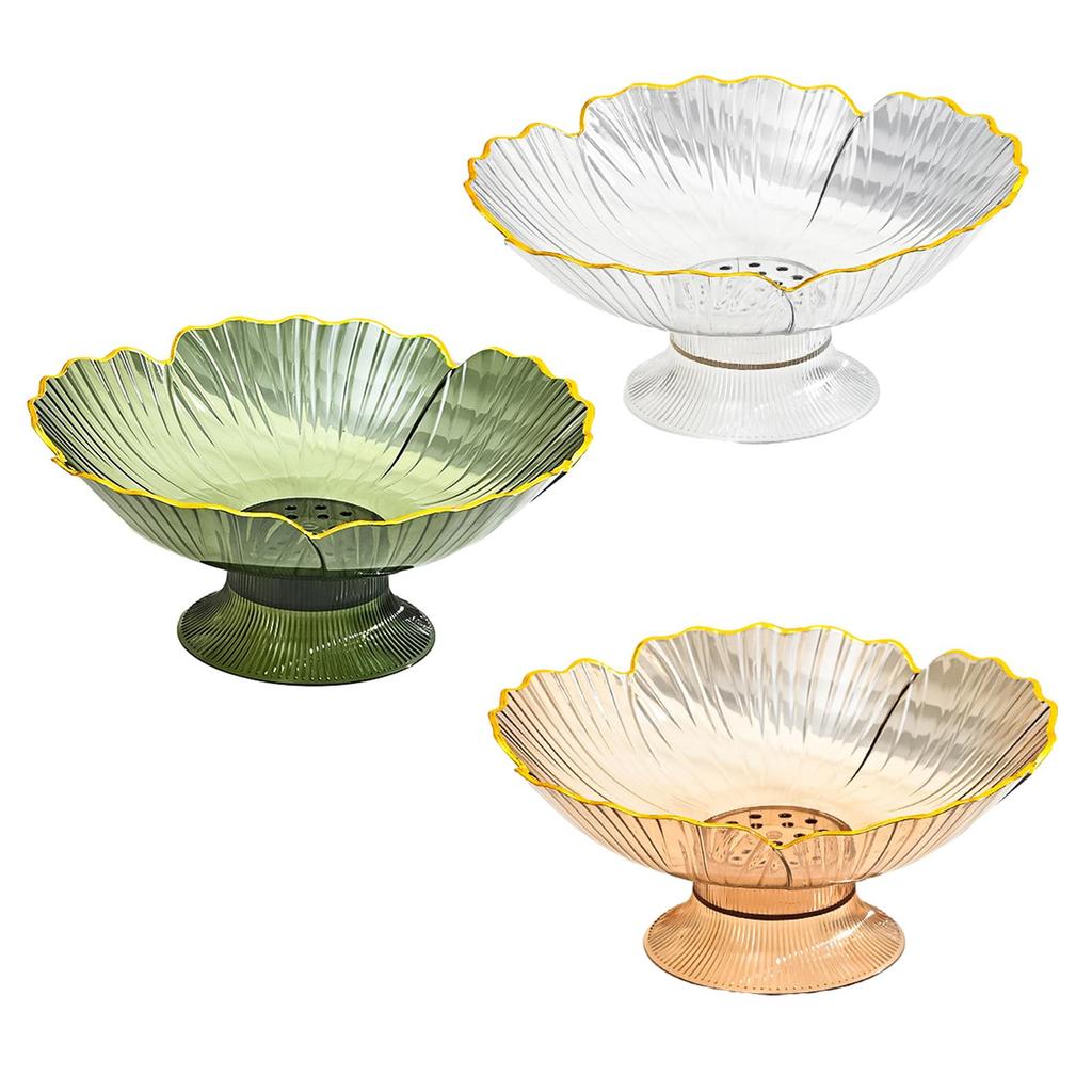 Miska na owoce z otworami drenażowymi, zdejmowana podstawka, pojemnik na przekąski, do dekoracji stołu, blatu, jadalni, biura, kuchni