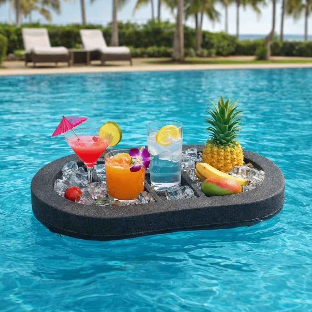 Multi-Hole Swimming Pool Floating Tray Waterproof Pool Drink Float Drink Floating Tray  Resort