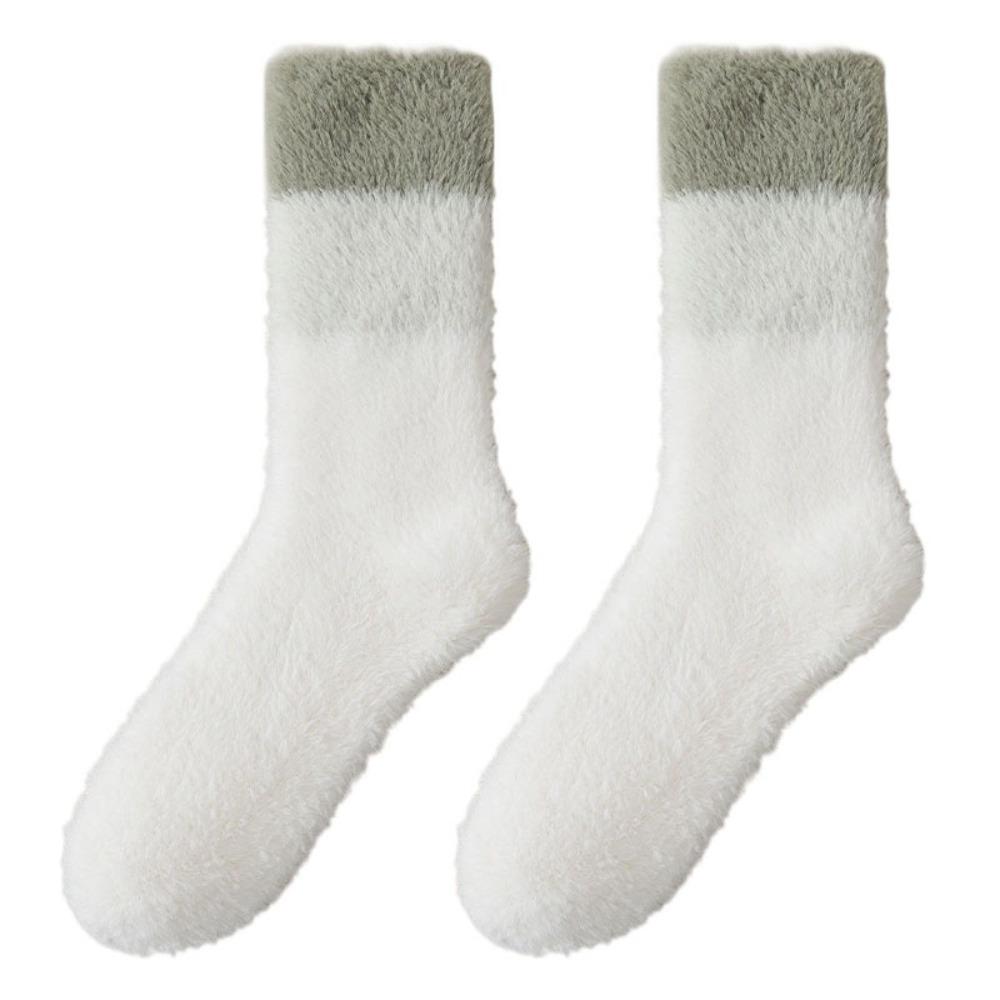 Winter Coral Fleece Socks Sleeping Mid Tube Socks Women Floor Plush Socks  For Female Men