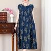 Plus Size Sommer Vintage Kleid Frau Oversize Lose ärmellose lässige elegante lange Kleider