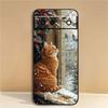 Cute cartoon cat illustration Phone Case For Google Pixel 10 9a 9 8A 8 7 7A 6 6A Pro XL 2024 5G Black Soft TPU Silicone