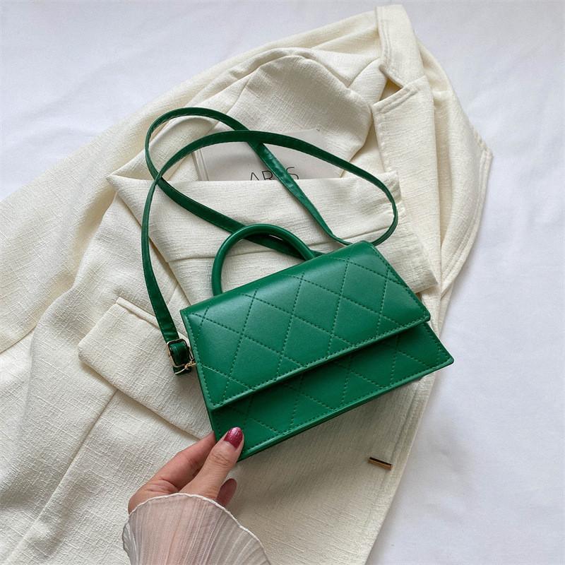

Charming Stylish Single Shoulder Bag For Casual Commuting With Trendy Square Design зелений