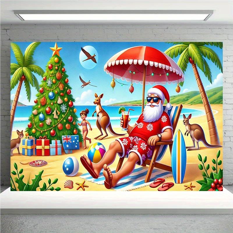 1 piece Australian Christmas background wall hanging cloth multifunctional room decoration banner 180X110