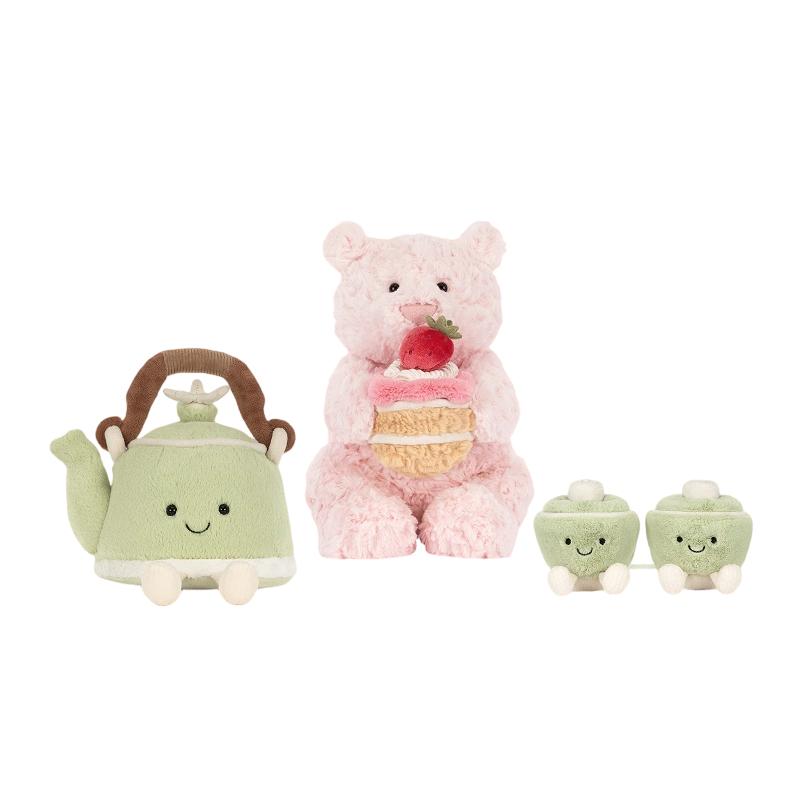 

JELLYCAT CAFE Happiness Inspiration Set Dolls Plush Doll 17cm/7cm/22cm Height In Sitting Posture BUN260113