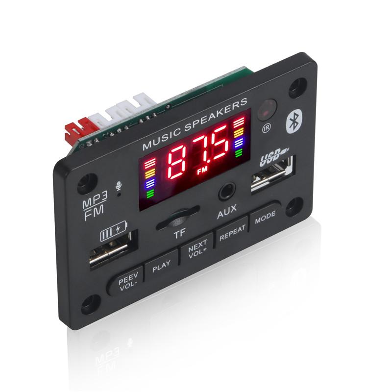 Bluetooth 5.0 MP3 Decoder Board Amplifier Audio Player 12V DIY MP3 Player Car FM Radio TF USB AUX Remote Module