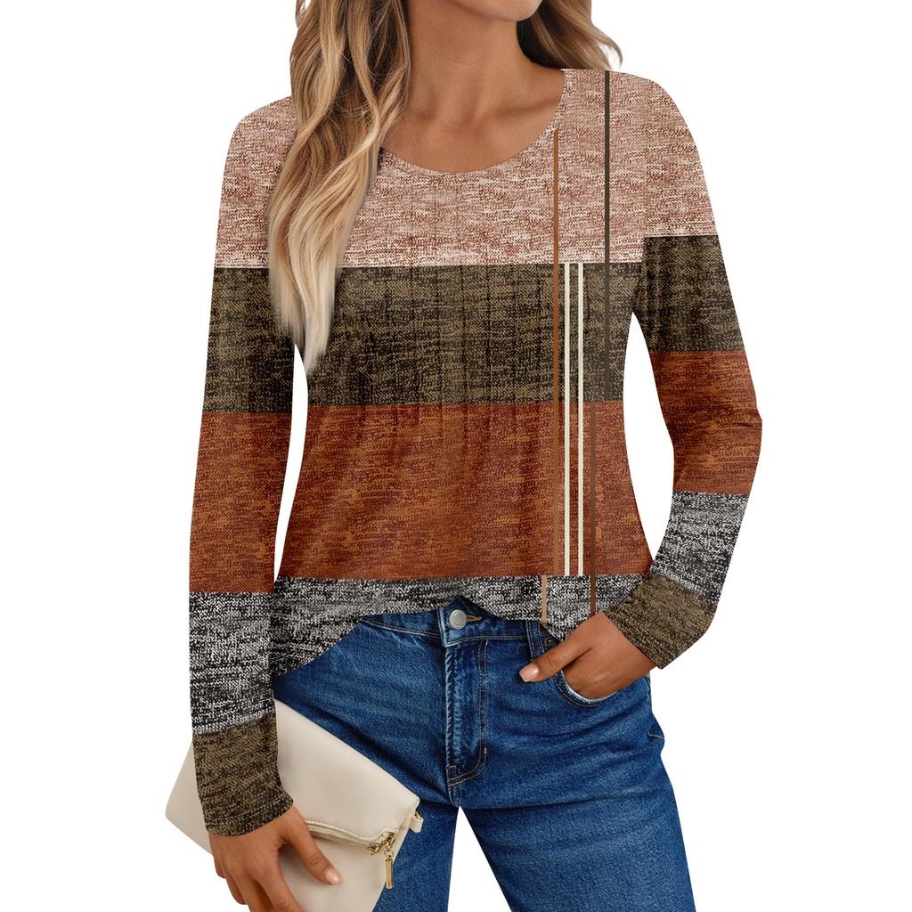 Cămăși cu mânecă lungă pentru femei, tricouri grafice, topuri de bază casual, pulovere