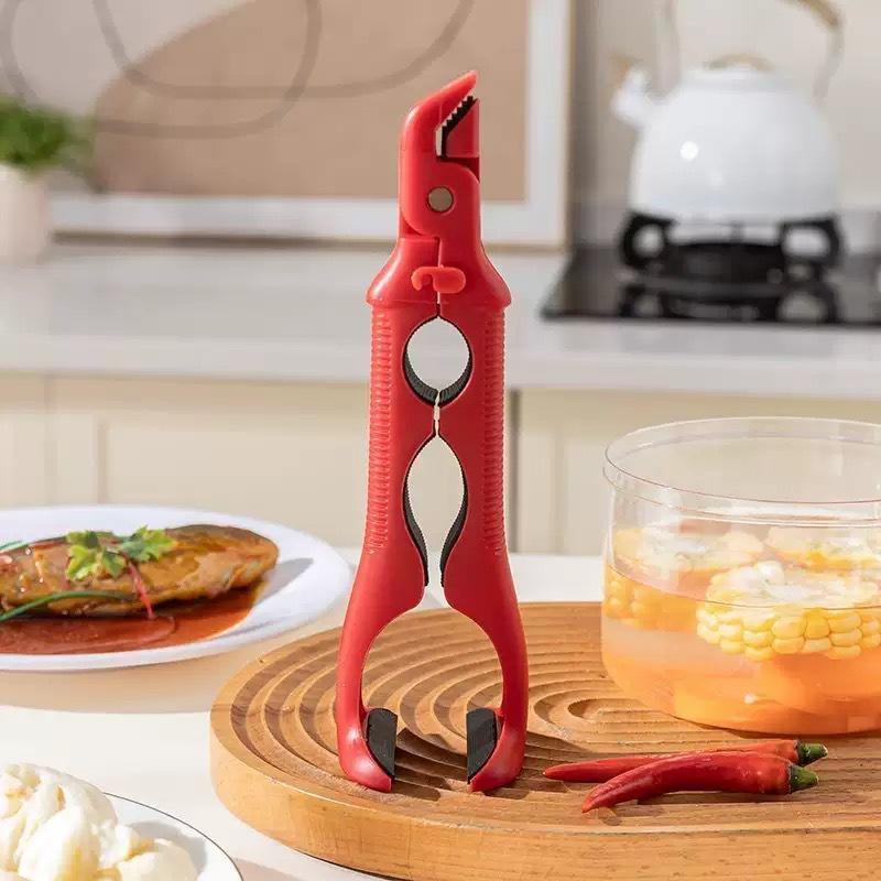 3-in-1 Multi-functional Anti-Scald Bowl Grabber,Kitchen Silicone Anti-Slip Bowl Clamp,Household Creative Serving Plate Holder