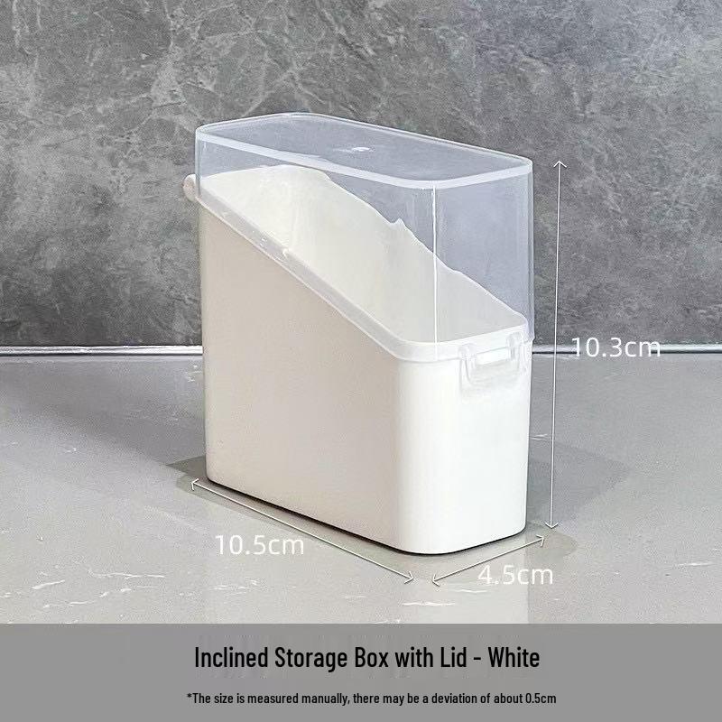 

Japanese-Style Cheese Slice & Tea Bag Organizer with Lid – Fresh Storage Box for Refrigerator молочный белый