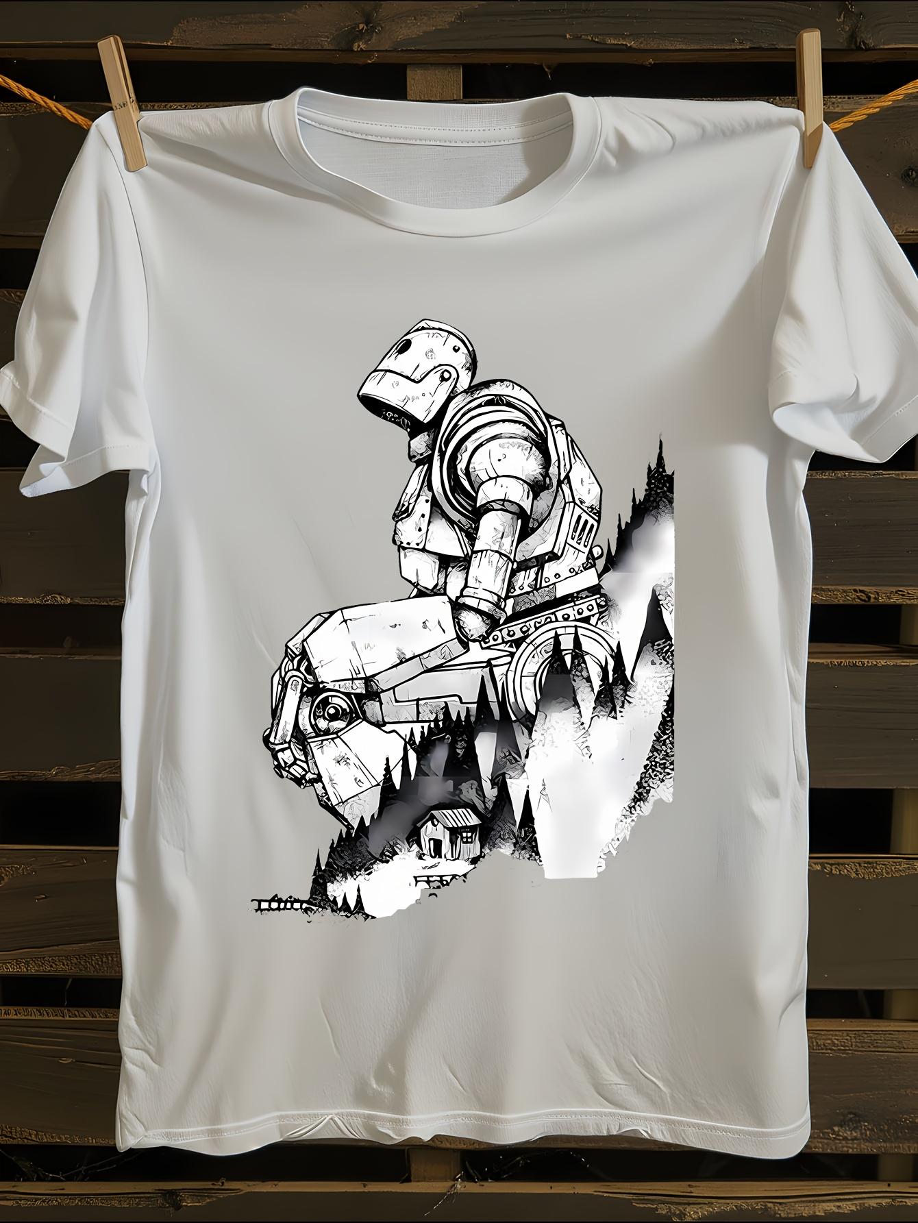 White Iron Giant Movie-Inspired T-shirt S
