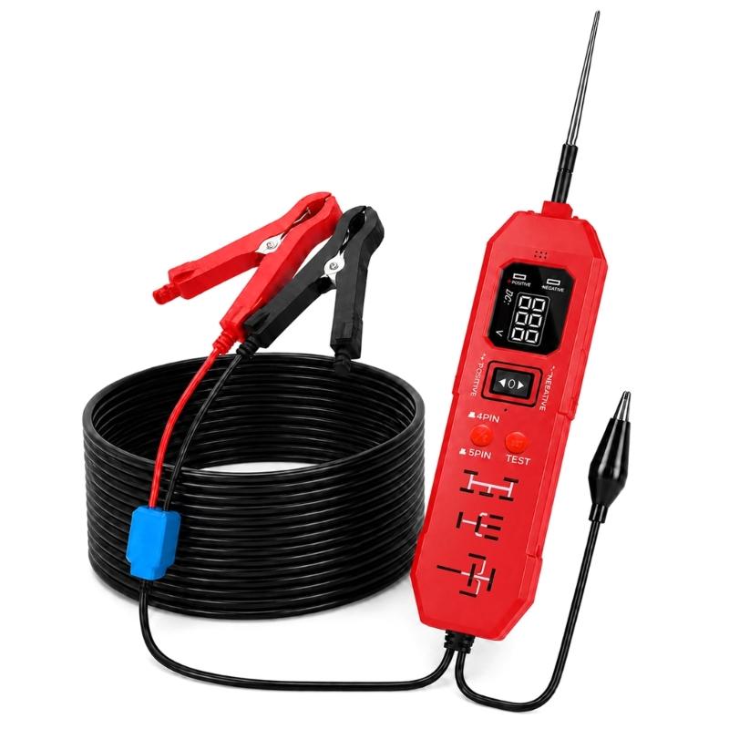 4 Pin 5 Pin Power Circuit Probe Tester with Digital Display for Vehicle Pin Testing, Wiring Service Work and Daily Checks Use