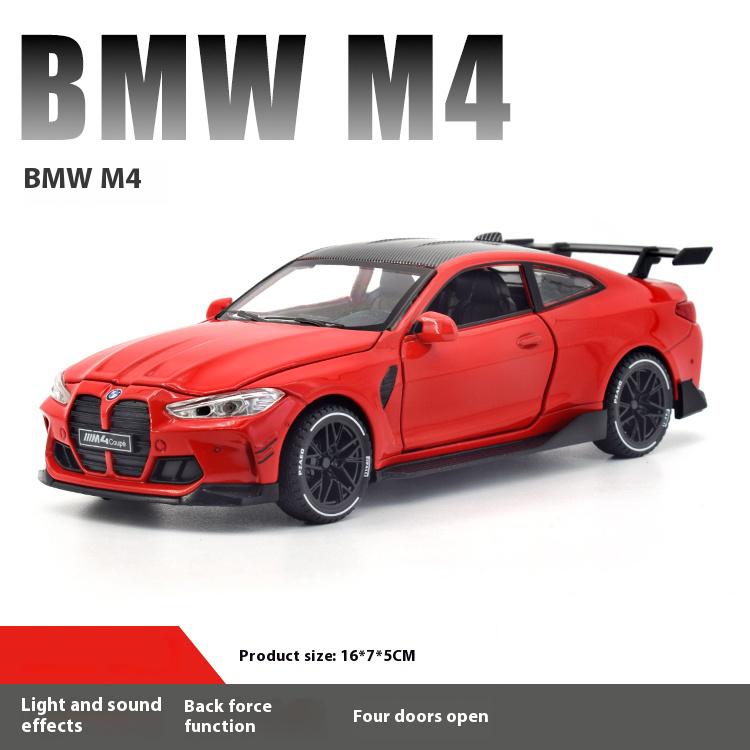 

1/32 BMW M4 Coupe Sports Car Alloy Die Casting Model Collection Miniature Desktop Ornaments Miniauto Mini GT Holiday Gift Boy красный