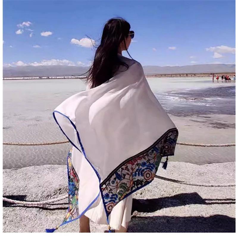Thin Summer Ethnic Style Scarf For Travel Photo Shoot