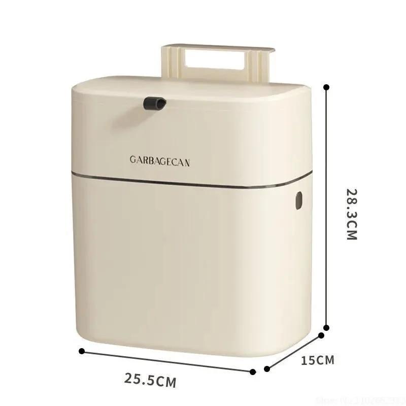 Creative Wall Mounted Hanging Trash Can Bin for Kitchens Cabinet Door with Lid Kitchen Trash Bins Garbage Can Home