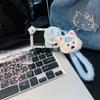 3D Blue Plaid DJI Action 6 Protective Case with Cute Lanyard, Fits Action 3/4