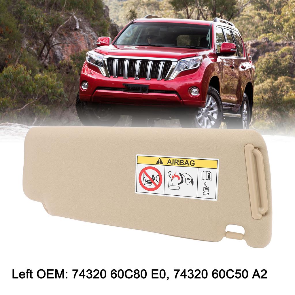 Automotive Sun Visor Front Sun Visor Beige Sun Visor Replacement for   2010‑2025 Left Hand Drive Car Sunshade
