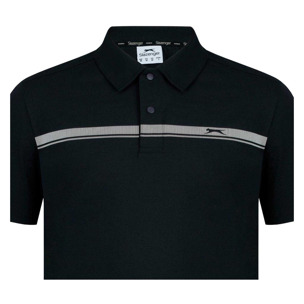 Slazenger Mens Contrast Striped Golf Polo Shirt