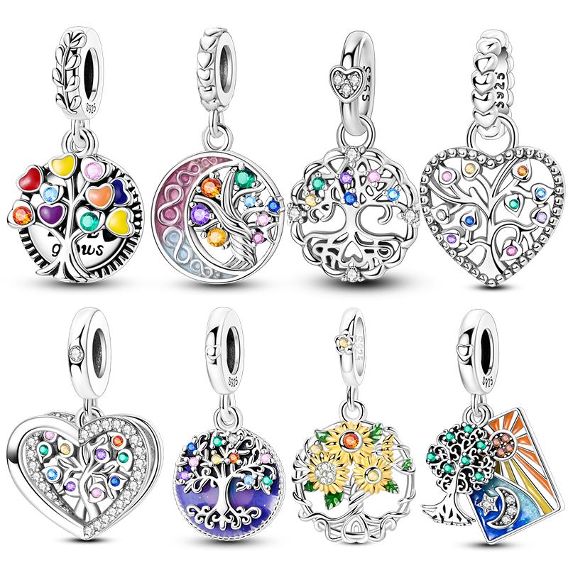 copper Tree of Life Collection Charm Bead Charms Compatible With Authentic Bracelets Necklaces Pendant Jewellery Women Gift