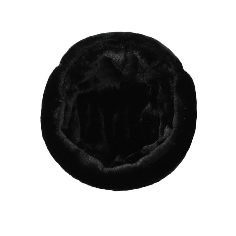 Winter PU Hat Bomber Hat Men's Outdoor Windproof Cold-Proof Ski Hat Thick Fleece Warm Cotton Hat