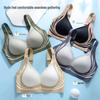 Seamless Front-Closure Wire-Free Bra for Middle-Aged and Elderly Women, High Elasticity, Plus Size
